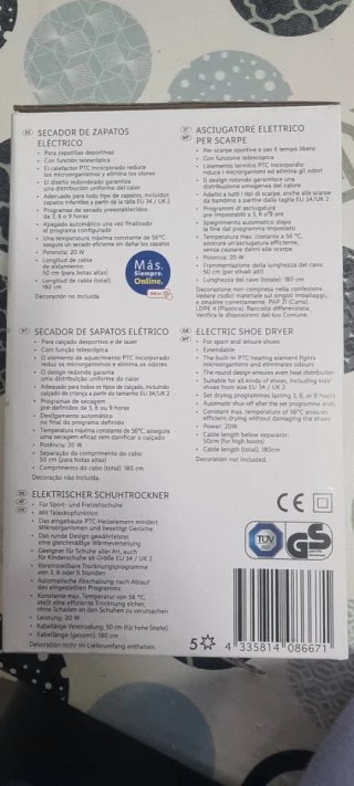 Secador de Zapatos Eléctrico SilverCrest