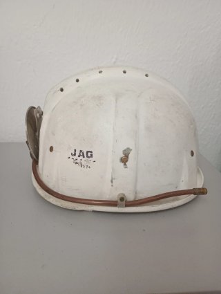 Casco y carburero espeleología