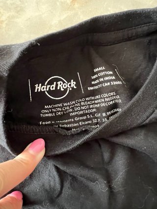Camiseta Hard Rock Cafe Valencia Negra