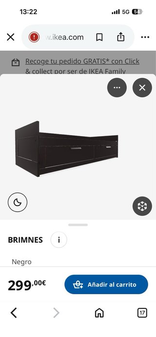 Sofá Cama Madera Negro