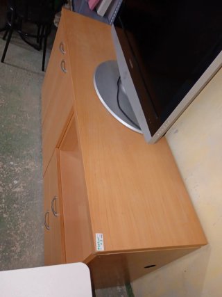 Mueble auxiliar madera y metal