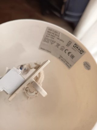 Lámpara IKEA PS 214 Blanca/Plata