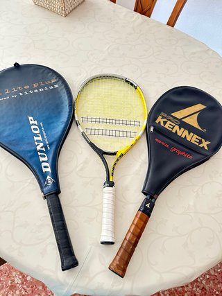 Lote 3 Raquetas Tenis Dunlop, Babolat, KENNEX.10e