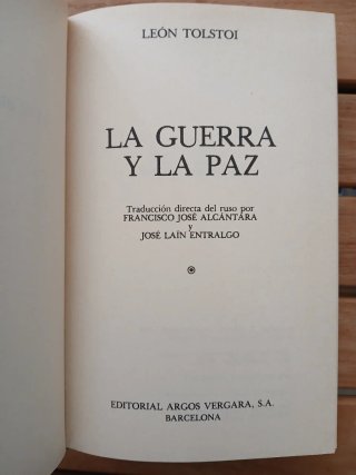 "La guerra y la paz" de León Tolstoi
