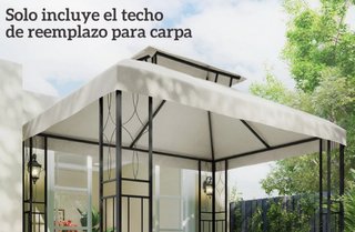Toldo de Recambio Beige 4x3m Doble Techo