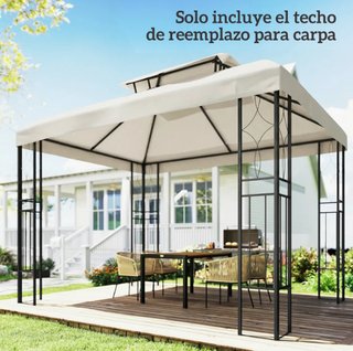 Toldo de Recambio Beige 4x3m Doble Techo