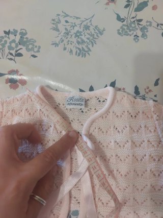 Bolero calado bebé rosa