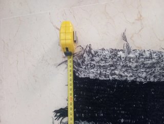 Jarapa/Alfombra Rayas Negras y Grises 2x1.40m