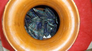Vaso in ceramica decorato