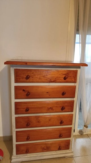Cómoda de madera 6 cajones