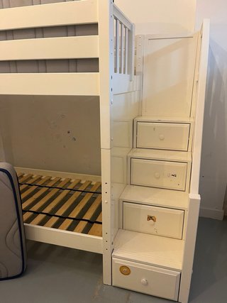 Litera Doble con Cama Nido Blanca