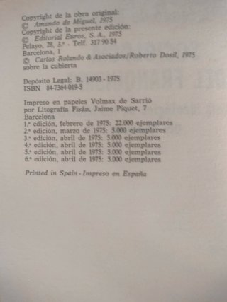 Libro: "Sociología del Franquismo"