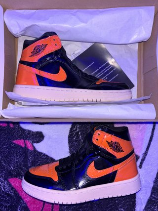 Air Jordan 1 High Negro y Naranja