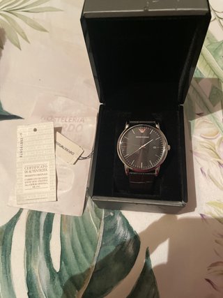 Reloj Emporio Armani Negro y Plateado