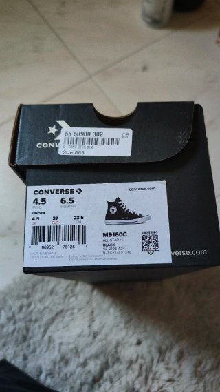 Converse All Star Hi Negras Originales