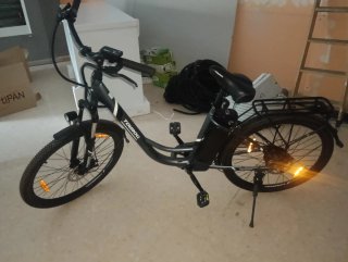 Bicicleta Eléctrica TOURALL Negra