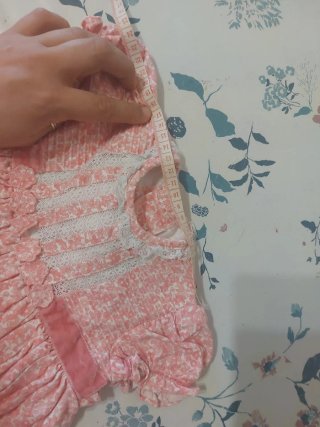 Vestido bebé algodón floral rosa