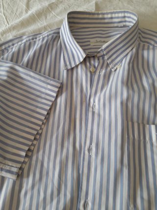 2 Camisas Sir Anthony Rayas Azul Manga Corta