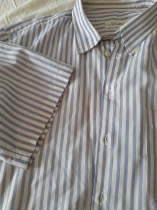 2 Camisas Sir Anthony Rayas Azul Manga Corta