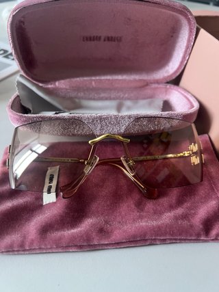 Gafas Miu Miu Marco Dorado Sin Montura