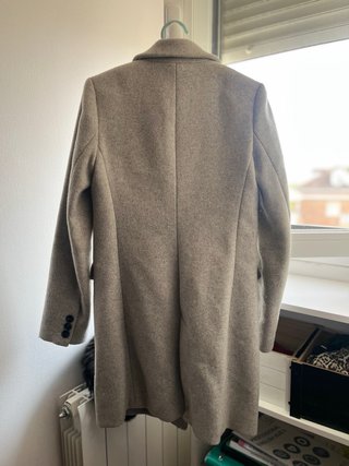 Abrigo largo Stradivarius gris