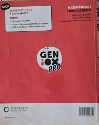 Matemáticas I 1 Bachillerato : Geniox