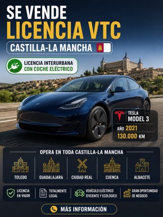 Licencia vtc Castilla la mancha con coche