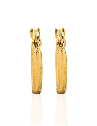 Pendientes Aros Tubo Oro 18k 1.3cm - 16356