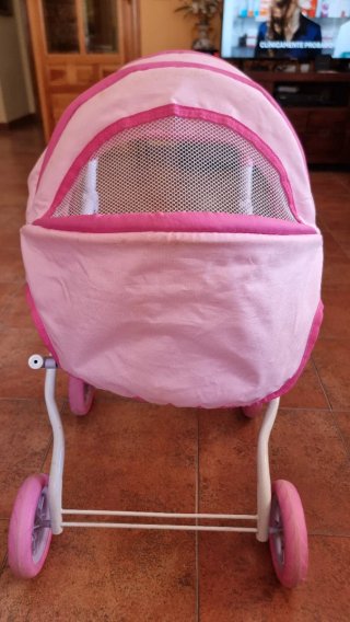 Carro de juguete para bebé rosa