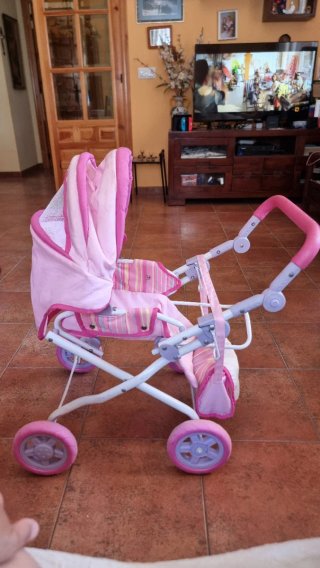 Carro de juguete para bebé rosa