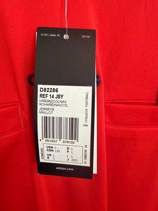 Camiseta Adidas Árbitro Fútbol Roja