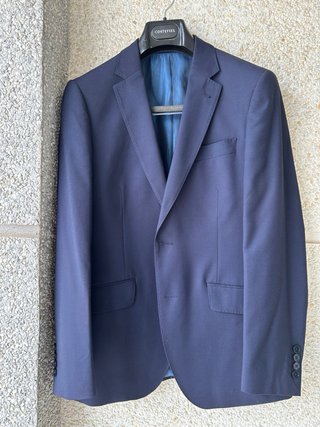 Traje de hombre azul marino  y Camisa blanca#