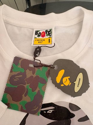 Camiseta BAPE Blanca Talla S
