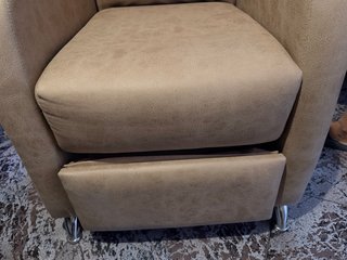 Sillón relax beige/ tostado con reposapies