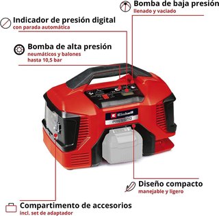Compresor inalámbrico Einhell PRESSITO 18/21