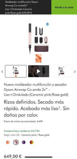 Dyson Airwrap Completo Negro/Rosa