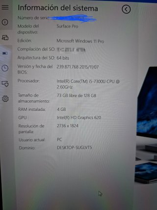 Microsoft Surface Pro 5 4/128 + Teclado + Stylus