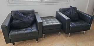 IKEA LANDSKRONA Sillón Piel Negro