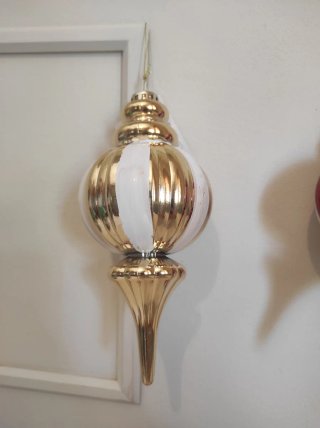 Adornos Navideños Colgantes (Oro y Rojo)