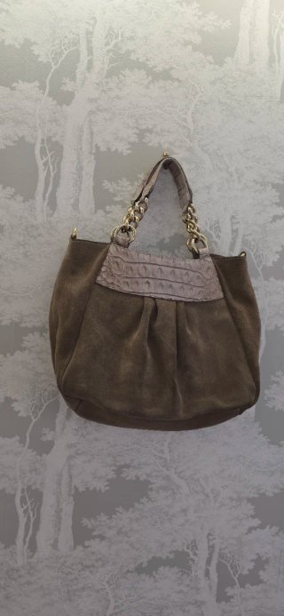 Bolso de mano de piel de ante de Acosta