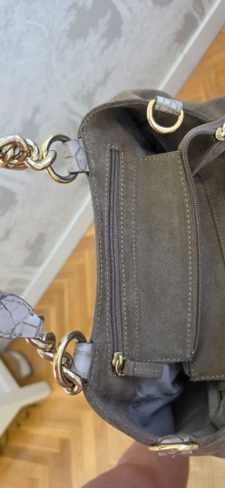 Bolso de mano de piel de ante de Acosta