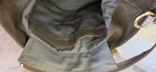 Bolso de mano de piel de ante de Acosta