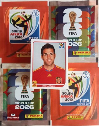 100 cromos y sobres Mundial 2010 y 2026