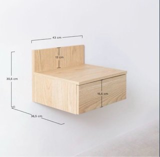 2 Mesitas de Noche Sklum Madera Colgada