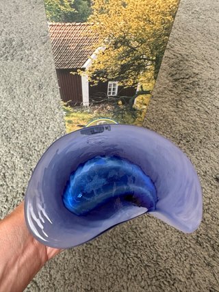 Jarrón Sea Glasbruk Kosta Suecia Azul