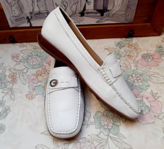 Mocasines Geox blancos mujer 38