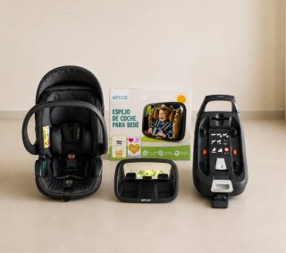 Kit: Silla coche, base Isofix y espejo