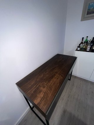 Escritorio estilo industrial madera y metal