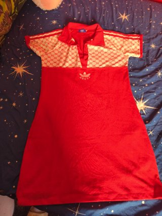 Vestido Gucci x Adidas Rojo