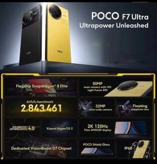 POCO F7 ULTRA 5G 12/256GB AMOLED NFC NERO 100W